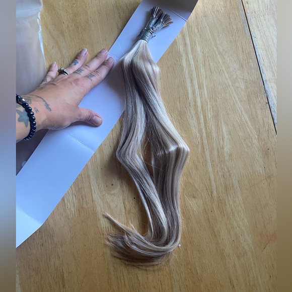 HUMAN HAIR Mixed Blonde Keratin I-Tip Extensions 18in 50g - Picture 8 of 14